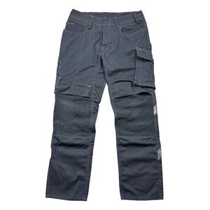 Mascot Workwear Pants Men 34x32 Blue Cargo Canvas Double Knee Danish Design